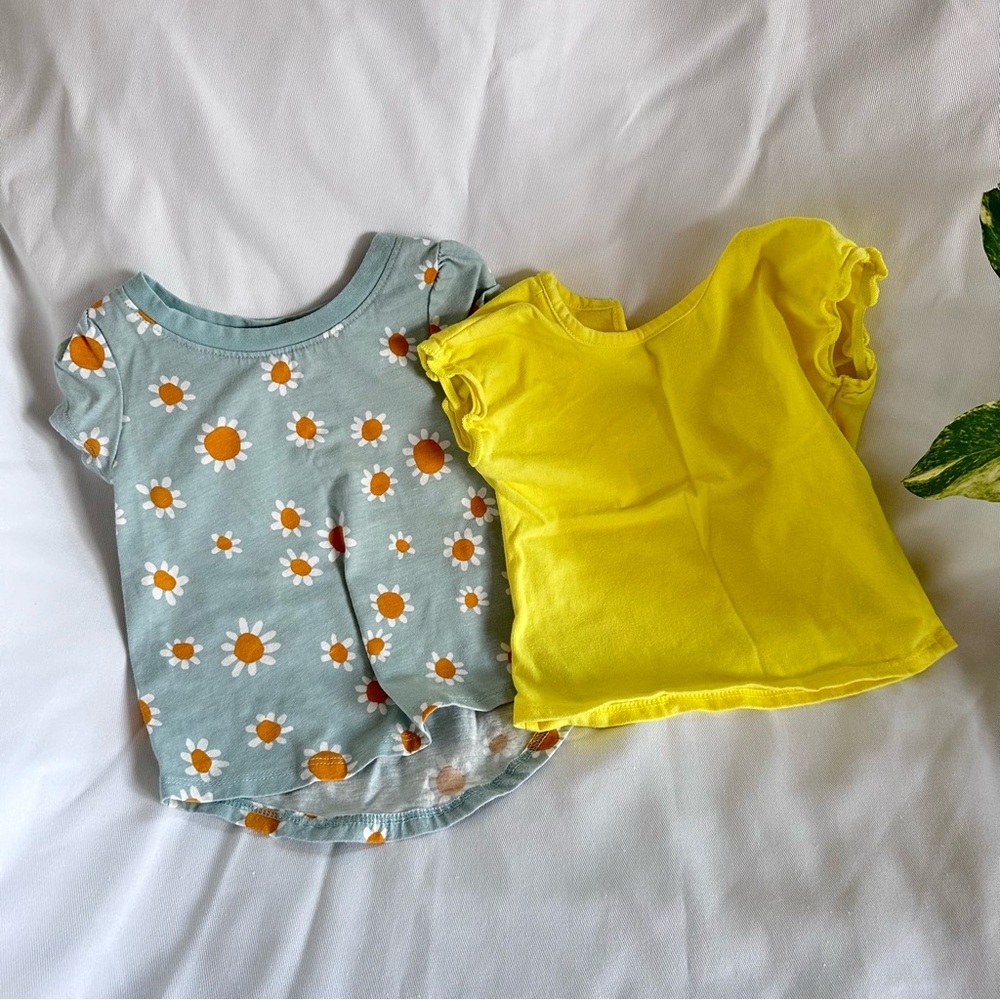 Baby girl short sleeve tops (2pcs) - 18m